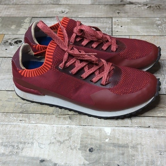 The greats Flyknit maroon orange lace up sneakers - Picture 4 of 8